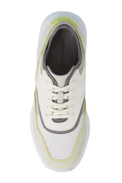 Shop Donald Pliner Kirk Leather & Suede Sneaker In White