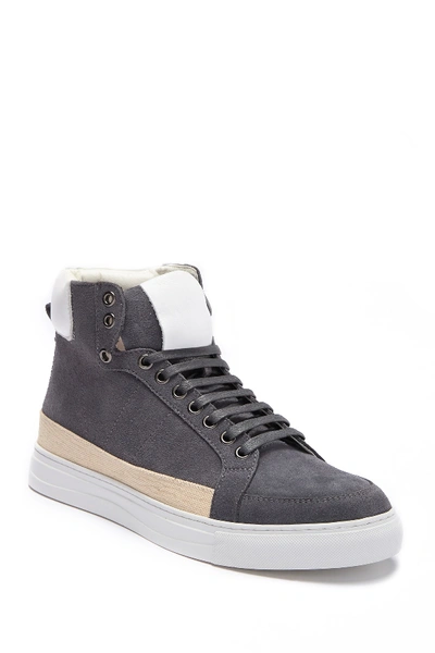 Shop English Laundry Highfield High-top Suede Sneaker In Grey