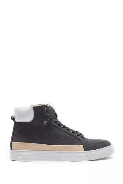 Shop English Laundry Highfield High-top Suede Sneaker In Grey