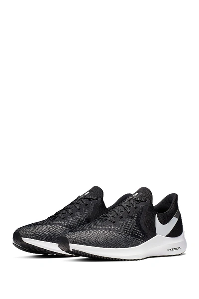 Shop Nike Air Zoom Winflo 6 Running Shoe - Extra Wide Width Available In 001 Black/white