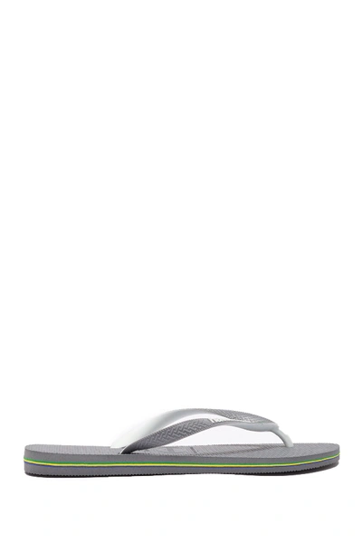 Shop Topman Brazil Flip Flop Sandal In Grey