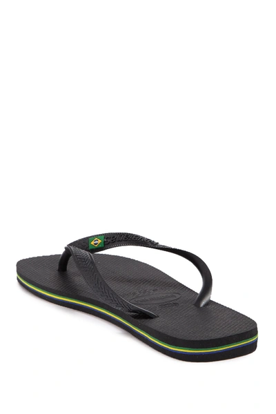 Shop Topman Brazil Flip Flop Sandal In Black