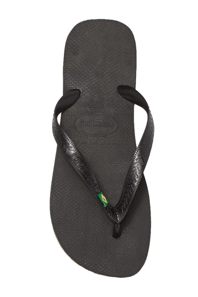 Shop Topman Brazil Flip Flop Sandal In Black