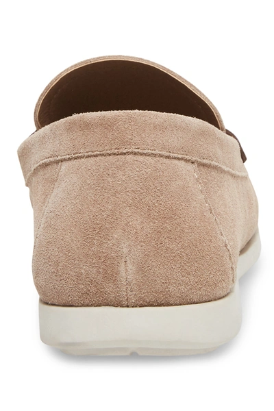 Shop Steve Madden Faris Slip-on Loafer In Taupe Sued