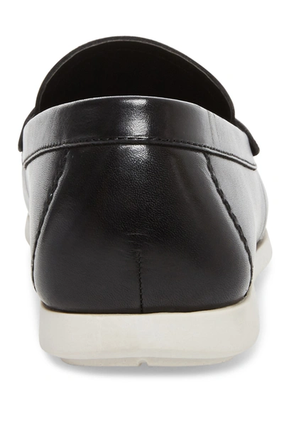 Shop Steve Madden Faris Slip-on Loafer In Black Leat