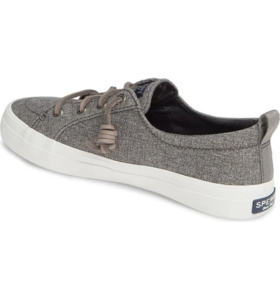 Shop Sperry Crest Vibe Sneaker In Grey Sparkle Chambray Fabric