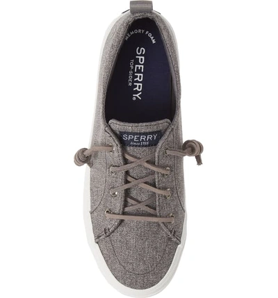 Shop Sperry Crest Vibe Sneaker In Grey Sparkle Chambray Fabric