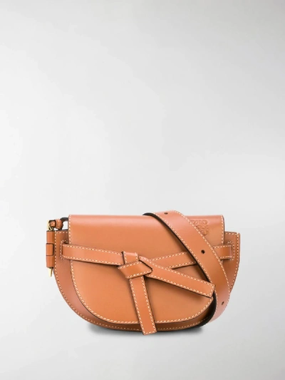 Shop Loewe Saddle Satchel Belt Bag In Brown
