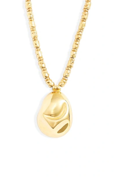 Shop Monica Sordo Cubagua Pendant Collar Necklace In Gold