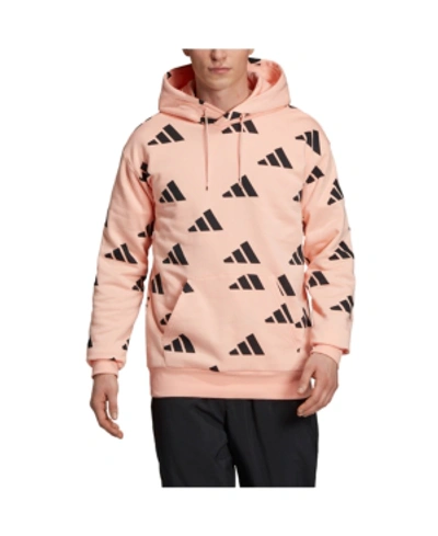 Shop Adidas Originals Men's Tp Fleece Graphic Pullover Hoodie In Light/pastel Pink