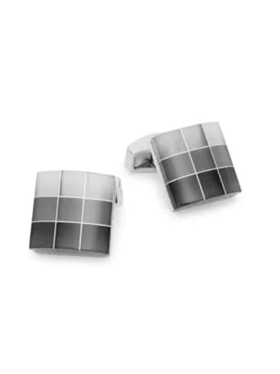 Shop Tateossian Square Cufflinks In Grey Black