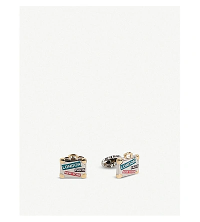 Shop Paul Smith Suitcase Cufflinks In Silver