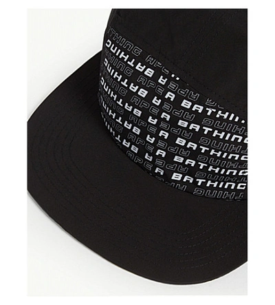 Shop A Bathing Ape Logo Cotton-blend Cap In Black