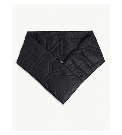 Shop Givenchy Quilted Nylon Logo Scarf In Black