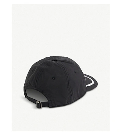 Shop Valentino V Logo Woven Baseball Cap In Black
