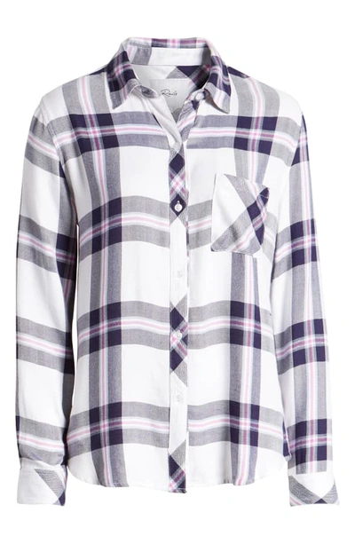 Shop Rails Hunter Plaid Shirt In White Navy Fuchsia