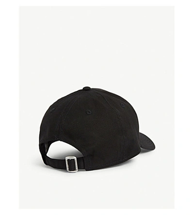 Shop New Era 9forty Los Angeles Dodgers Cotton Cap In Black/optic White