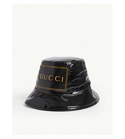 GUCCI Logo-print vinyl bucket hat 