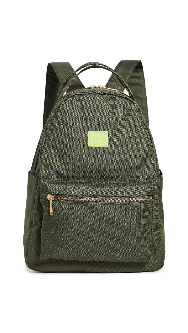 herschel dark green backpack