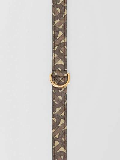 Shop Burberry Monogram Print E-canvas Dog Leash In Bridle Brown