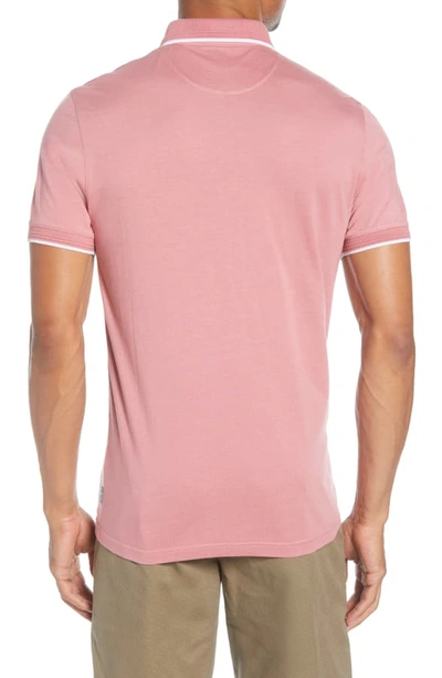 Shop Ted Baker Derry Slim Fit Polo In Medium Pink