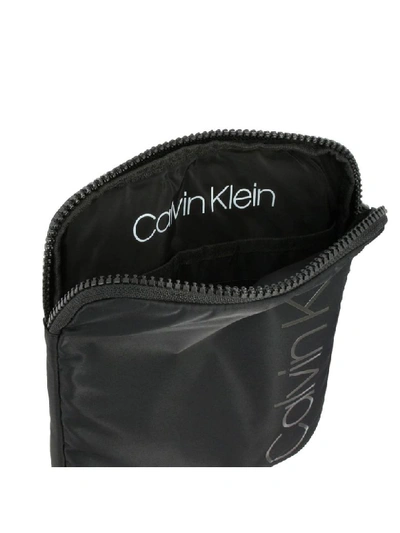 Shop Calvin Klein Nylon Bag With Logo In Black