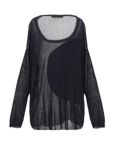 Shop Les Copains Woman Sweater Midnight Blue Size L Viscose, Polyamide