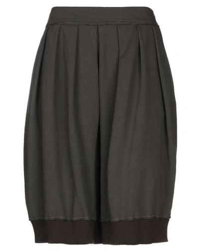 Shop Adelbel Knee Length Skirt In Dark Brown