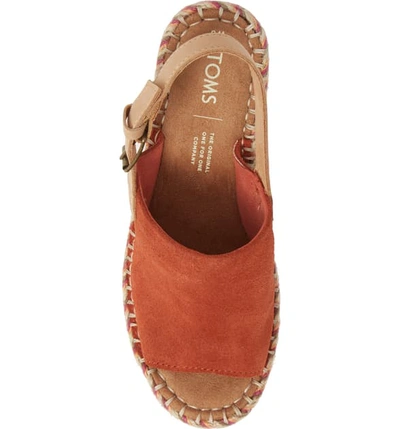 Shop Toms Monica Slingback Wedge In Spice Suede