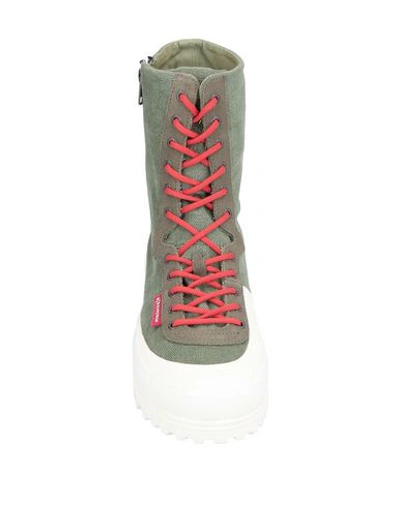 Shop Superga Boots In Military Green