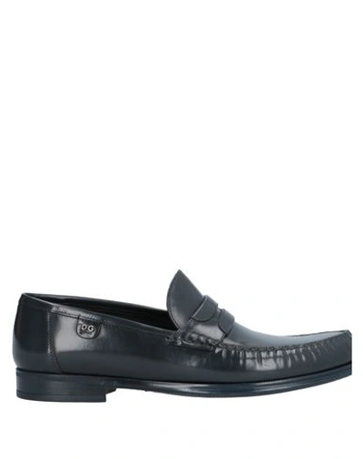 Shop Dolce & Gabbana Loafers In Steel Grey