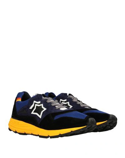Atlantic Stars Polaris Contrasting Panel Sneakers In Black