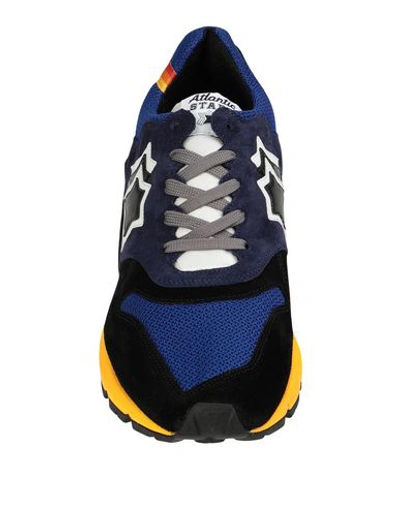Atlantic Stars Polaris Contrasting Panel Sneakers In Black