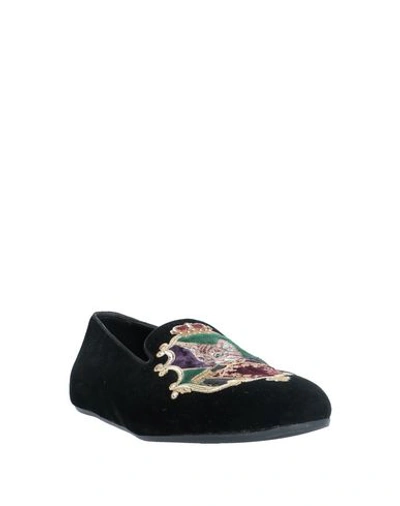 Shop Dolce & Gabbana Man Loafers Black Size 8 Textile Fibers
