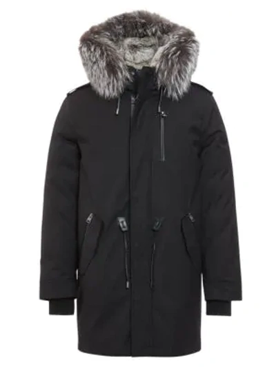 Shop Mackage Moritz Fur-lined Down & Feather Fill Parka In Black