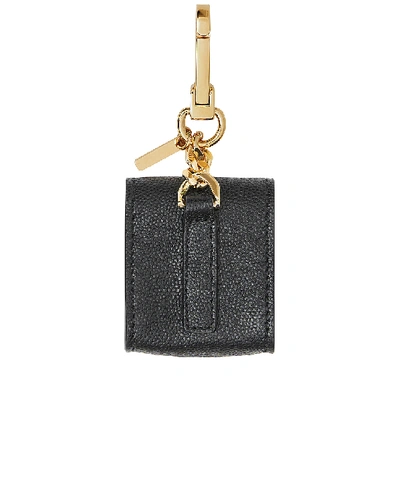 Shop Burberry Leather Earphone Case In Black