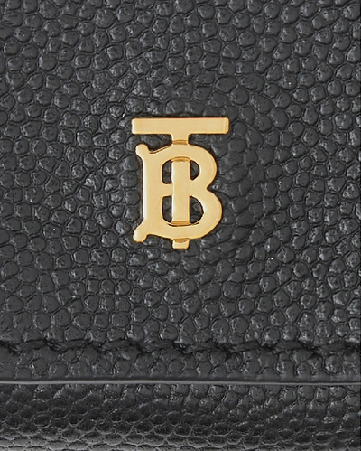 Shop Burberry Leather Earphone Case In Black