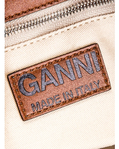 Shop Ganni Leather Bag In Multicolour