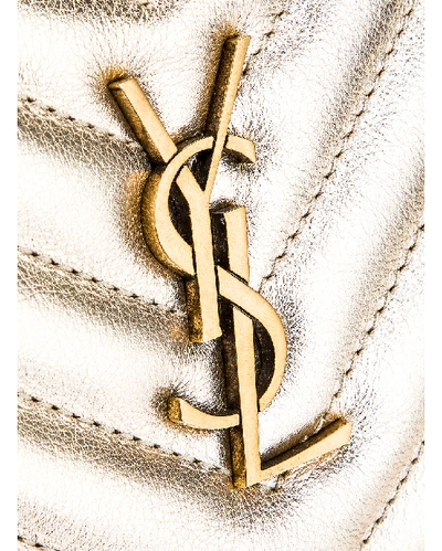 Shop Saint Laurent Lou Monogramme Leather Belt Bag In Platino
