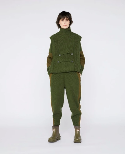 Shop Stella Mccartney Khaki Knit Pants In Green