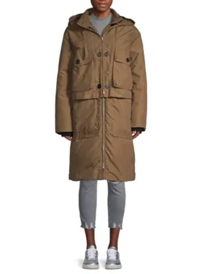 Shop Marni 2-piece Cotton-blend Down-filled Coat & Hooded Jacket Set In Brown