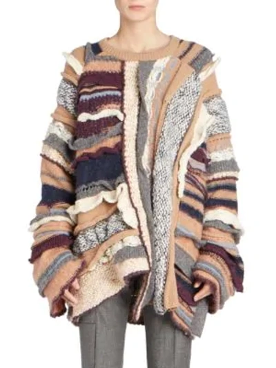 Shop Stella Mccartney Multi-knit Jumper In Beige Multi