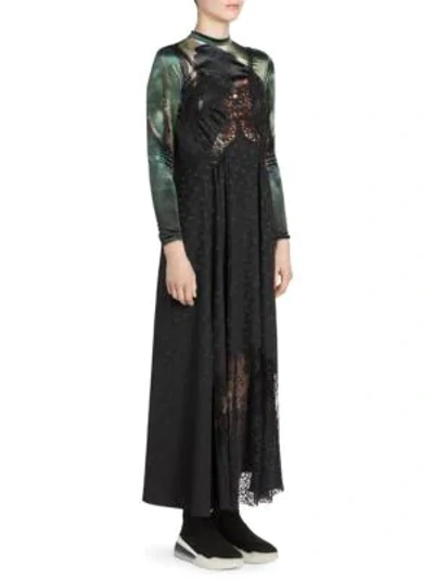 Shop Stella Mccartney Rya Silk Jacquard Maxi Dress In Black