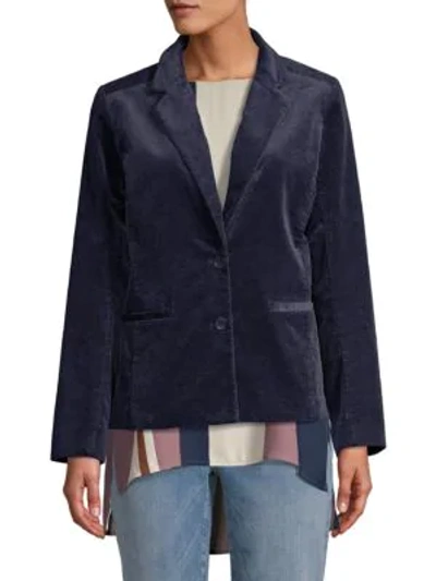 Shop Eileen Fisher Women's Notch Collar Shaped Jacket In Midnight