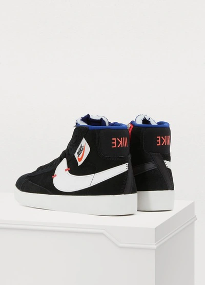 Shop Nike Blazer Mid Rebel Sneakers In Black