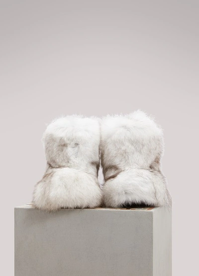Shop Jimmy Choo Dalton Fur Ankle Boots In White