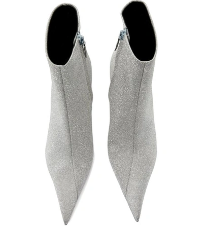Shop Balenciaga Knife Ankle Boots In Silver