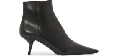 Shop Prada Coma Ankle Boots In Black Léa