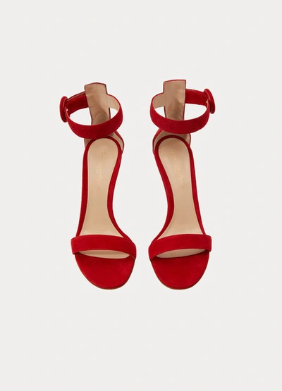 Shop Gianvito Rossi Portofino Sandals In Tabasco Red Tabs