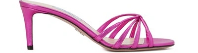 Shop Prada Heeled Sandals In Fuxia